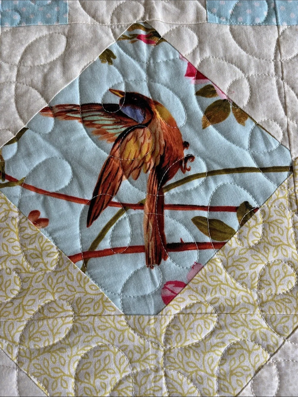 Patchwork Quilt Queen Size  Hand Made  EUC